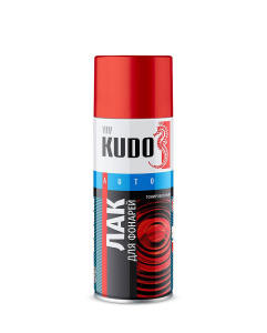 Изображение KUDO Лак для тонировки фонарей красный - 520 мл. /6