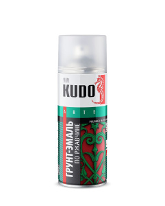 Изображение KUDO Грунт-эмаль по ржавчине белая (RAL 9003) - 520 мл. /6