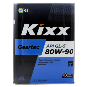 Kixx Geartec GL-5 80W-90 /4л мет. Изображение Kixx Geartec GL-5 80W-90 /4л мет.