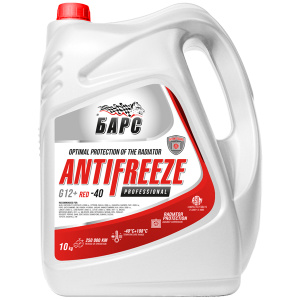 Изображение Антифриз G12+ Барс Professional -40 (красный) -10кг.